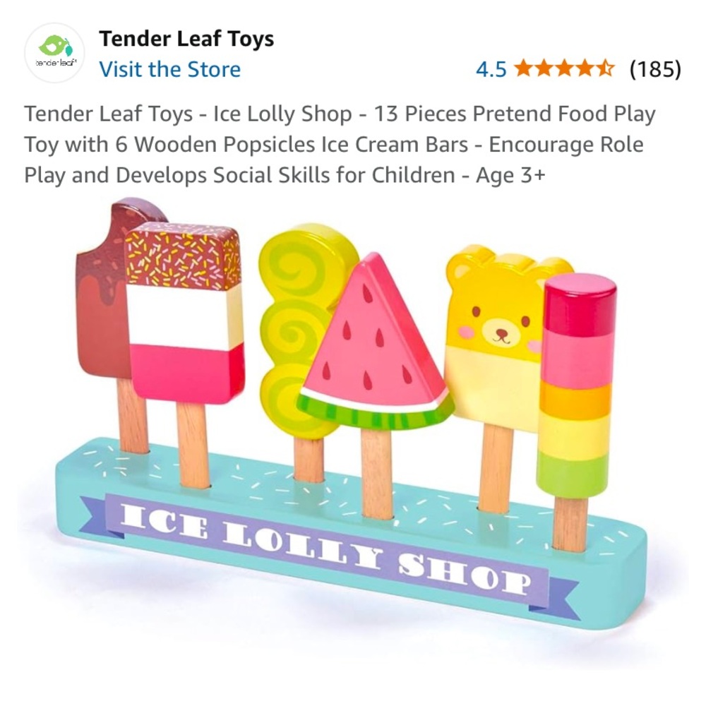 Wooden Ice Lolly Shop Playset